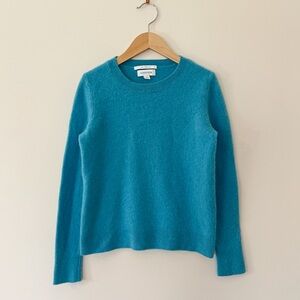 NORDSTROM VGUC Vibrant Teal 100% Cashmere Luxury Knit Crewneck Sweater